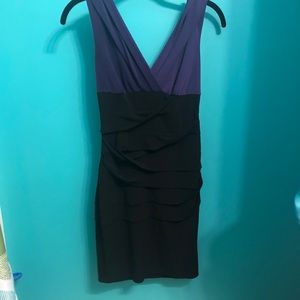 Ruching Block Color Dress